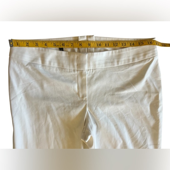 ESCADA Flat Front Off-White Pants Stretch Trousers EU 42 US 12 Classic Career - Picture 9 of 11